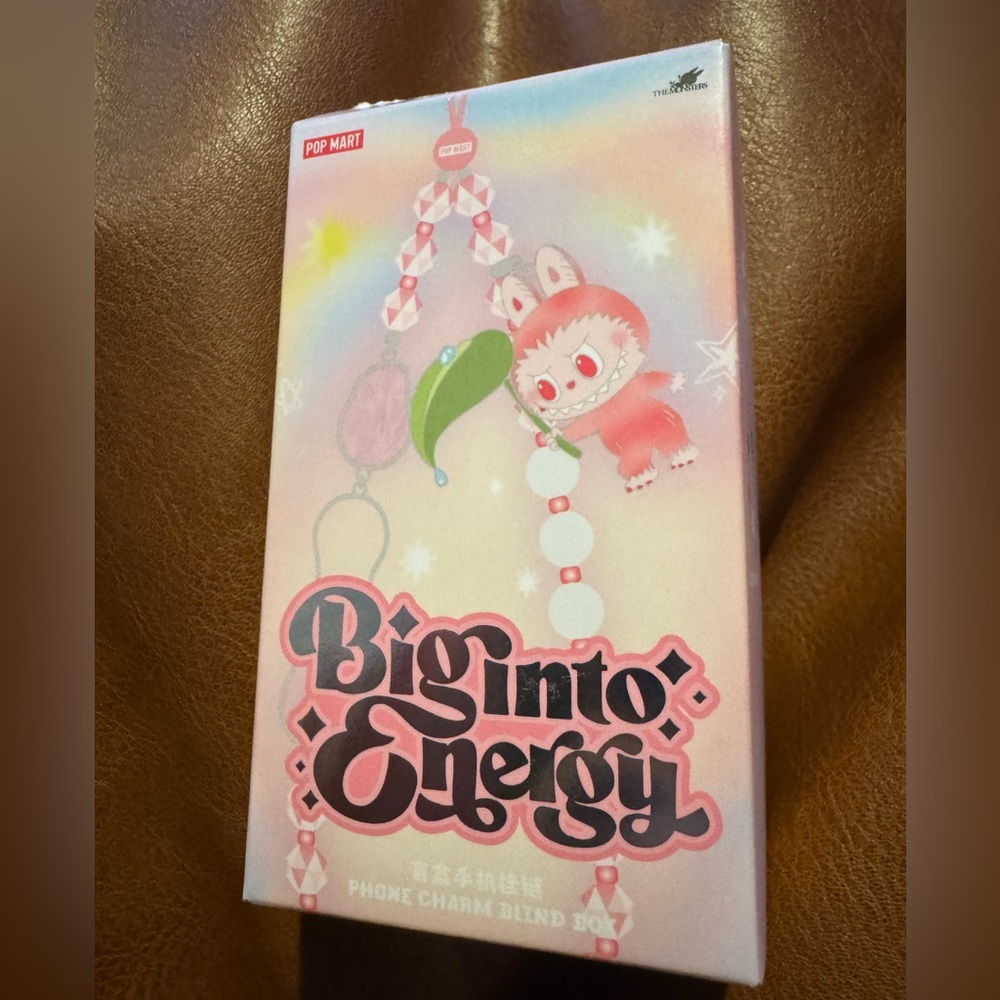 Pop Mart Big Into Energy Labubu Phone Charm Happiness Open Box - Picture 2 of 6